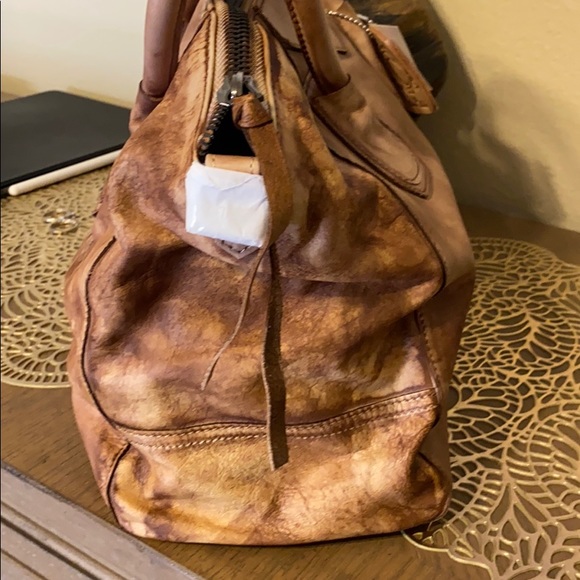 Genuine leather Cognac shoulder / Crossbody bag - Picture 5 of 6